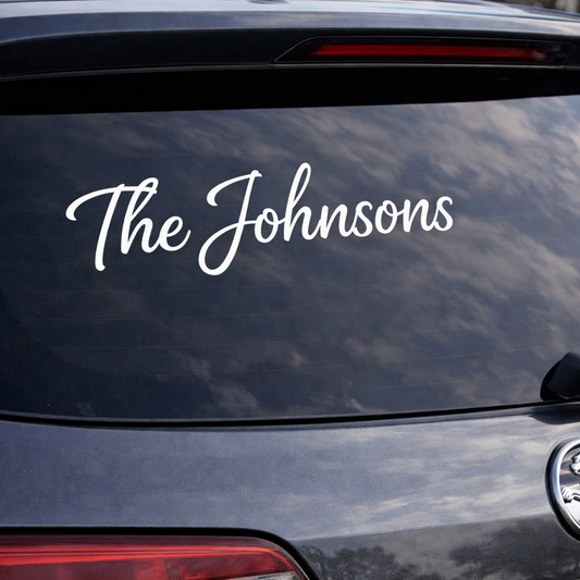 Family Car Name Decal
