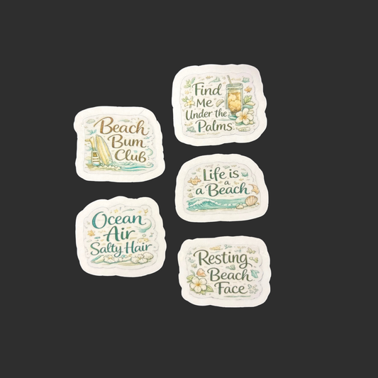 Coastal Quote Sticker Pack